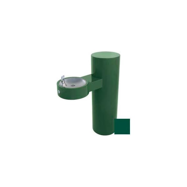 Acorn Controls Murdock Pedestal Round Drinking Fountain w/ Stainless Steel Bubbler, Green GRJ85 - main